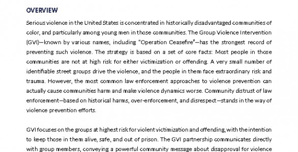 Group Violence Intervention Issue Brief